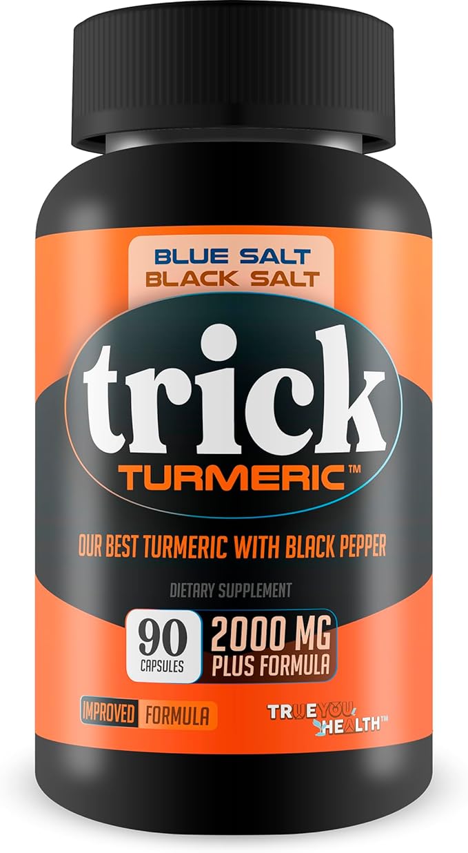 Turmeric Trick Blue Salt for Men Black Salt Trick - Our Best Turmeric for Men - High Absorption with Black Pepper - Ginger Curcumin Ginseng Mens Supplement