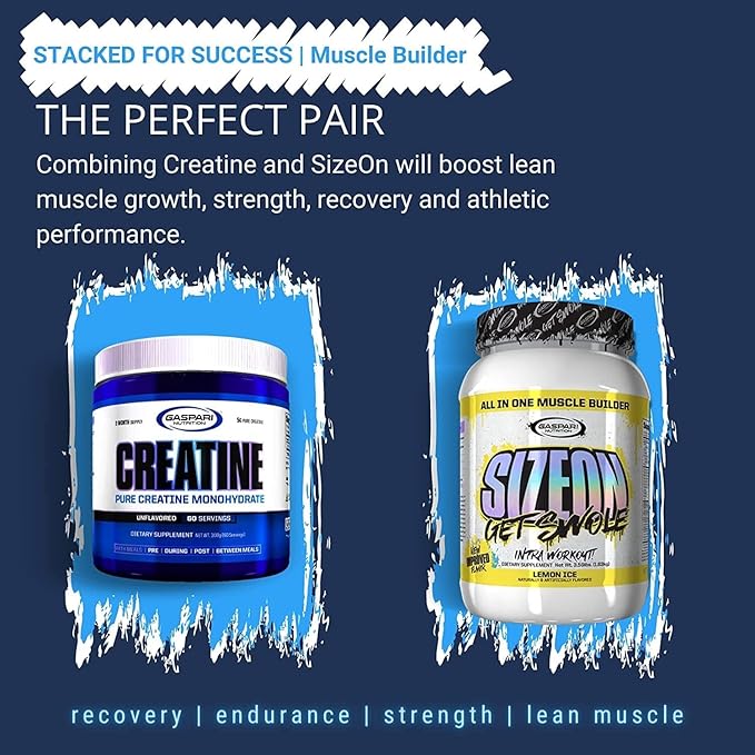 Gaspari Nutrition Pure Creatine Monohydrate 5g of Pure Creatine Boost Muscle and Size Helps Increase Power and Anerobic Endurance (200 Servings Unflavored)