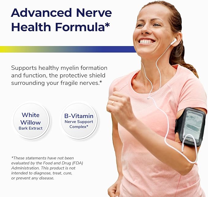 Nerve Restore - Nerve Support Supplement - Includes Pea White Willow and B-Vitamin Nerve Support Complex for Advanced Nerve Health Support - Made in the USA 180 Capsules