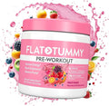 Flat Tummy Pre Workout Powder for Women – Energy Endurance and Muscle Support with 3g Creatine 1.6g Beta-Alanine Electrolytes – Fruit Punch Flavor – 30 Servings