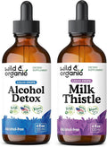 Wild &amp Organic Alcohol Detox Tincture 4 fl oz &amp Milk Thistle Tincture 4 fl oz