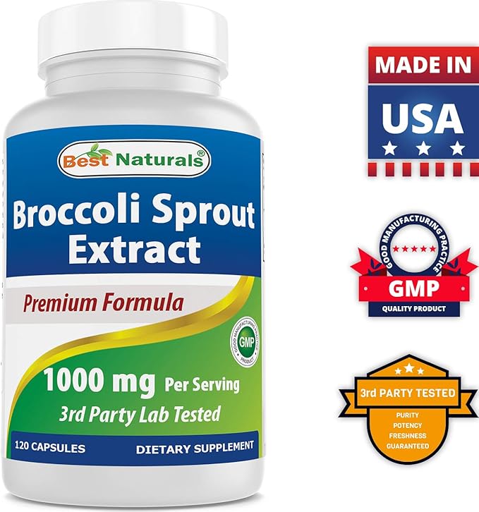Best Naturals Broccoli Sprouts Extract 1000 mg &amp Magnesium Glycinate 425 mg