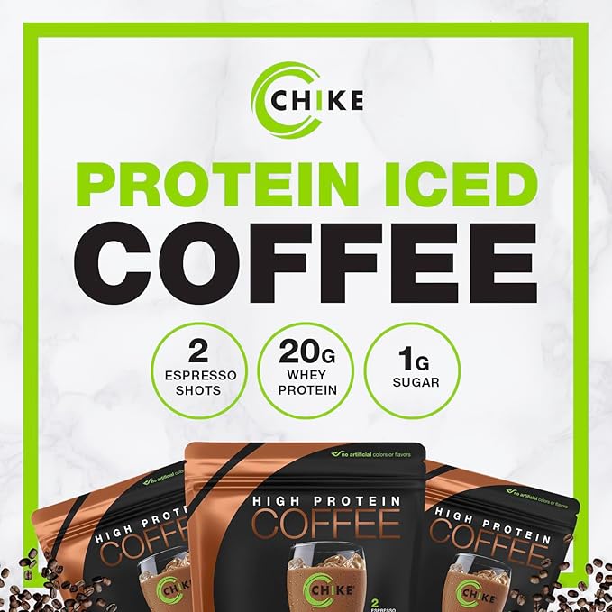 Chike High Protein Iced Coffee Sampler Pack and Mocha Bundle 20 G Protein 2 Shots Espresso 1 G Sugar Keto Friendly and Gluten Free 14 Serving Bag and 6 Sample Packets 20 Servings