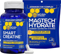 NATURAL STACKS Creatine Monohydrate &amp Magtech Hydrate Bundle - 2500mg Creatine + 200mg Elemental Magnesium Per Serving - Supports Hydration Brain Health &amp Endurance - 44 Total Servings