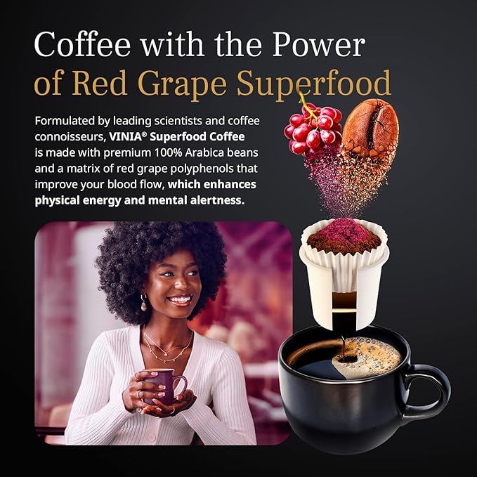 VINIA Super Bundle. 30 Day Supply Supplement Plus Blood Flow Energy Coffee Pods (30).