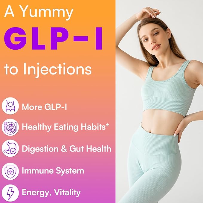 GLP-I Probiotic Gummy for Women and Men 17-in-1 GLP-I Supplement with Akkermansia Probiotic GLP-I Berberine Gummies GLP-I Akkermansia Gummy Yuzu Flavor Zero-Sugar 90 Gummies