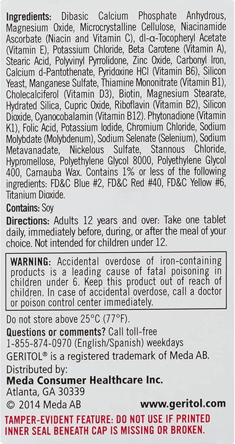 Geritol Complete Tablets 100 Count (Pack of 3)