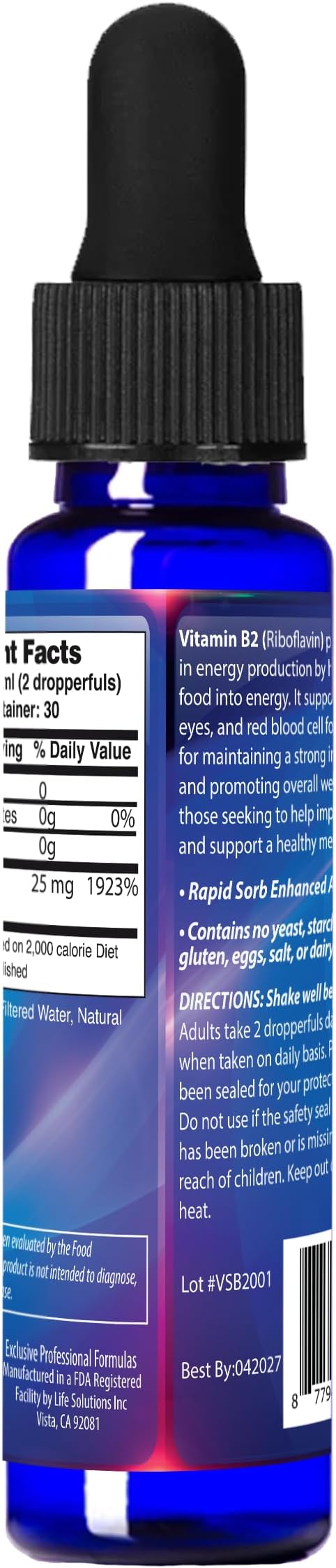 Dr's Advantage Vitamin B2-Riboflavin - Dropper 2oz