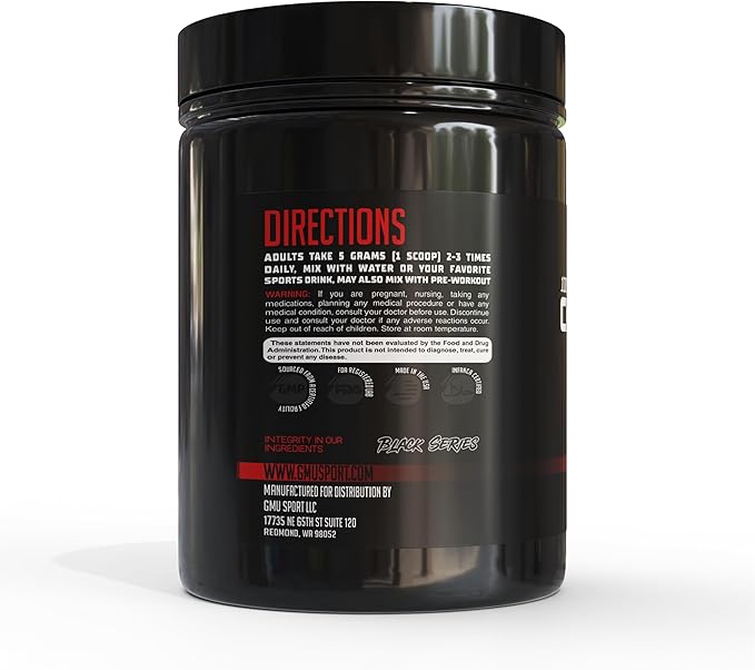 GMU SPORT - Flavored Creatine Monohydrate Powder for Men and Women - Pure Creatine Powder for Muscle Growth Enhanced Performance and Increased Strength - Creatine Strawberry Lemonade Supplement