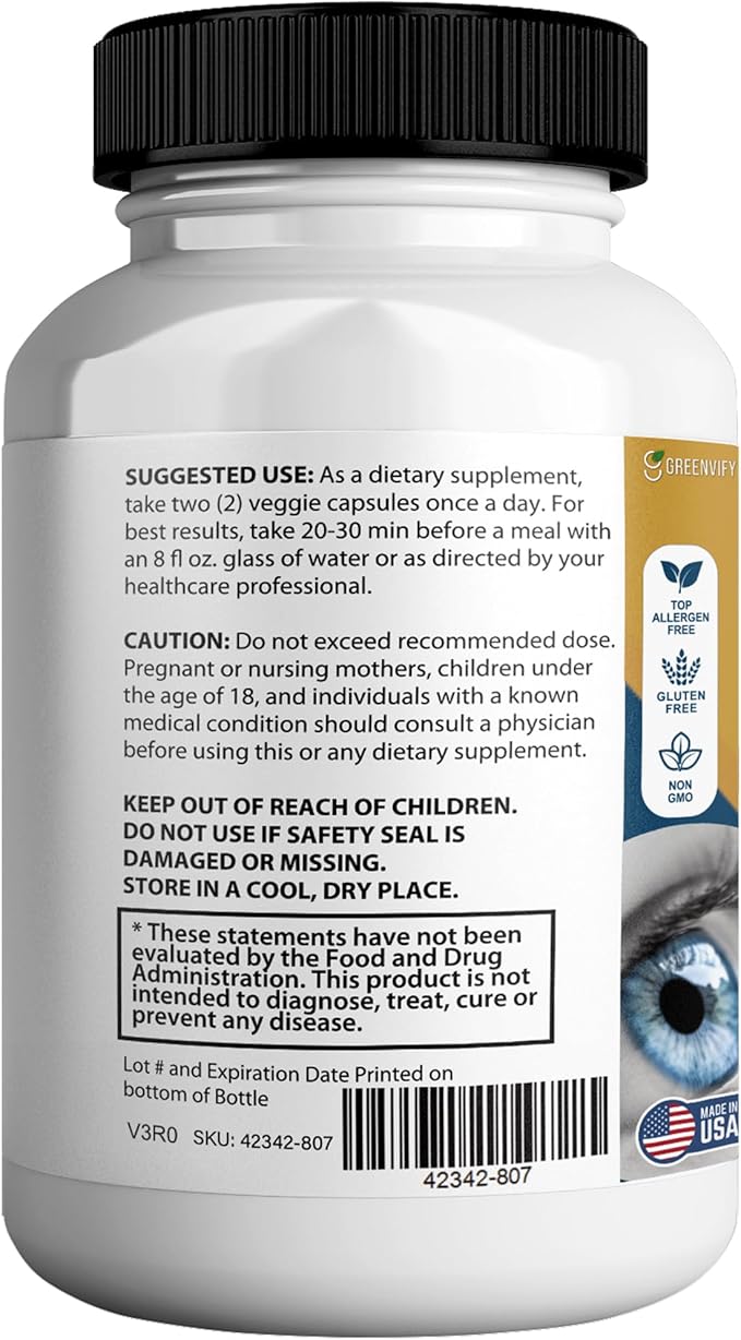 Vision Soothe Max Eye Health Supplement 60 Capsules 24 Herbal Extracts with Vitamins and Minerals Maximum Strength (3)