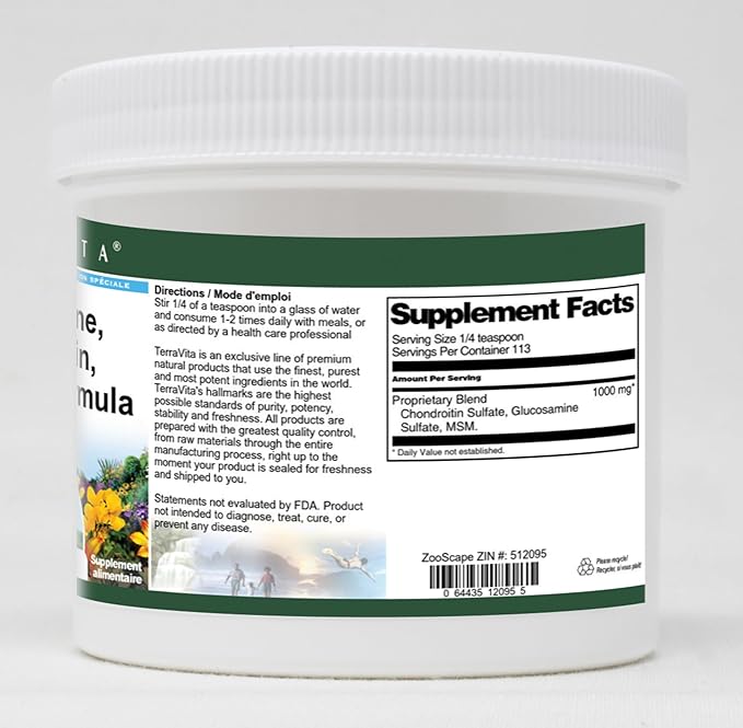 Glucosamine Chondroitin and MSM Formula Powder (4 oz ZIN: 512095) - 3 Pack