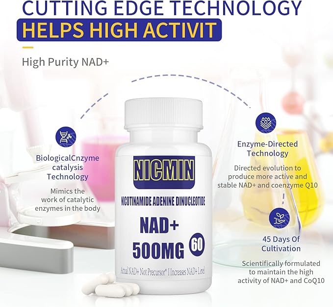 800MG Liposomal NAD+ with TMG 300MG Actual NAD+ Supplement Superior Absorption Boost NAD Plus for Cell Energy Healthy Aging and Muscle Repair 120 Capsules (Pack of 2)