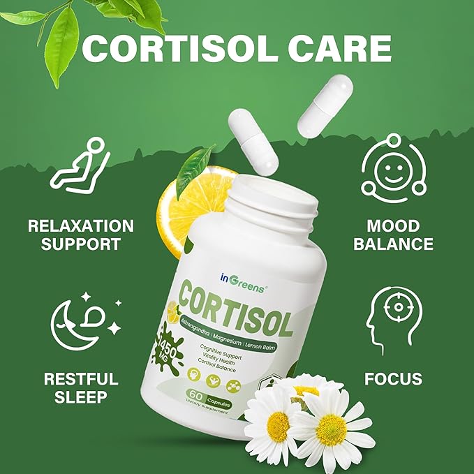 Cortisol Supplement 15-in-1 Cortisol Manager with Ashwagandha L-Theanine &amp Magnesium Supports Cortisol Health Relaxation &amp Restful Sleep 300 Capsules