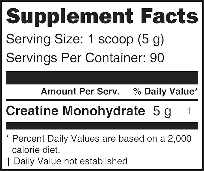 swiig Micronized Creatine Monohydrate No Gluten No Yeast Corn or Wheat No Added Flavors No Dairy Fish or Soy No Preservatives Colors or Sweeteners No GMO Ingredients - 90 Servings
