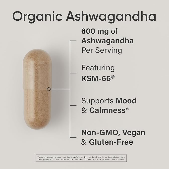 Sports Research® Sleep Pack - Organic Ashwagandha – Adaptogen for Relaxation Calm &amp Sleep Support 600 mg + Sleep Complex- Melatonin-Free Vegan Capsules