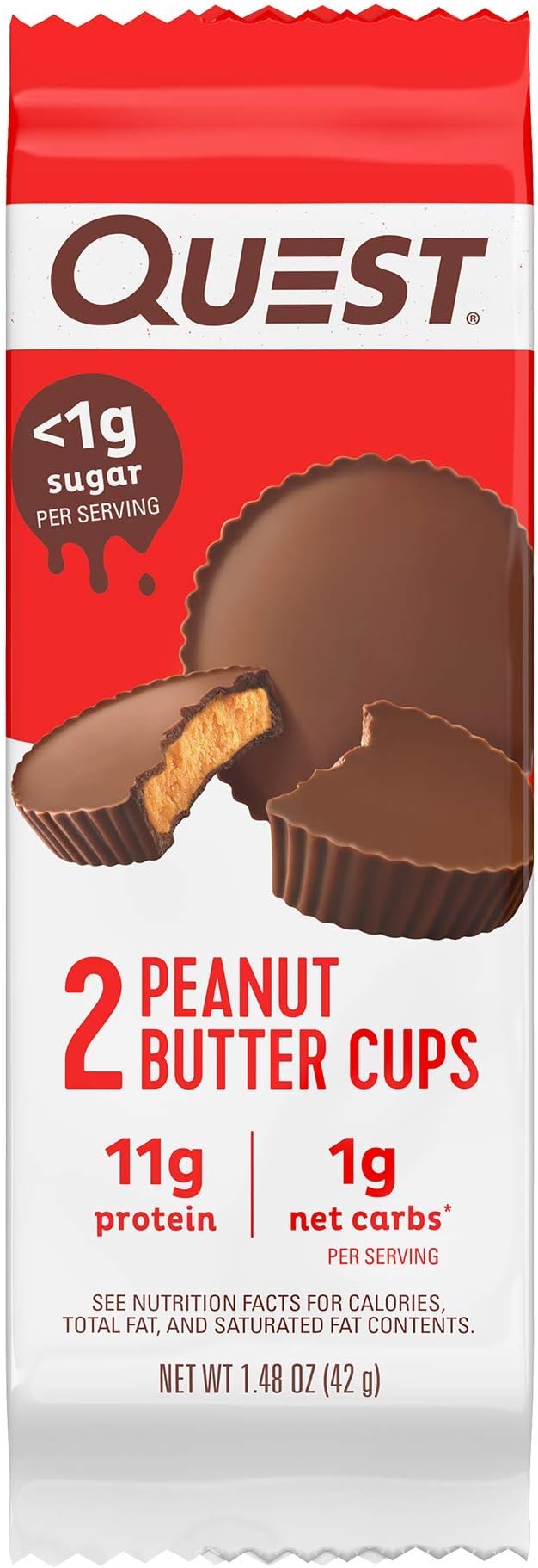 Quest Nutrition Crispy Chocolate Caramel Pecan Hero Protein Bar 15g Protein 1g Sugar &amp High Protein Low Carb Gluten Free Keto Friendly Peanut Butter Cups 12 Count