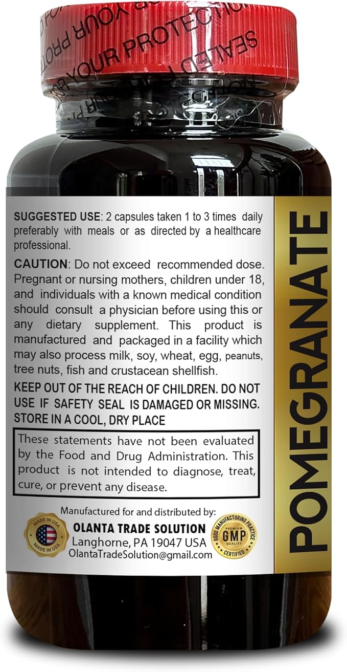 Pomegranate Extract - Concentrated Ultra High Strength Pomegranate Supplement Pomegranate Extract Capsules Superfood &amp Antioxidants Supplement - 2 Bottles 120 Capsules