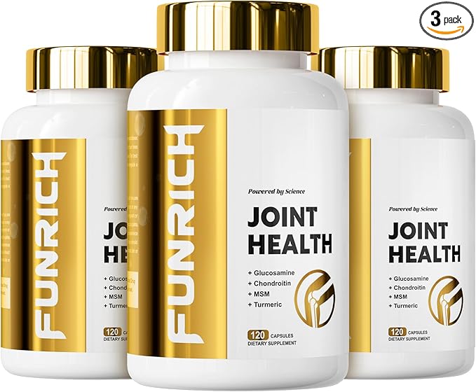 Joints Health Suppplement Glucosamine Chondroitin MSM - Joint Support Supplement for Women and Men with Turmeric MSM &ampBoswellia for Cartilage Joint Health and Flexibility - 3 Bottles