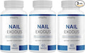 Nail Exodus Clear Nail Formula Dietary Supplement with Biotin Vitamin C Vitamin E (3 Bottle Pack)
