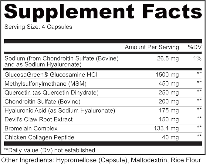 LIVELY VITAMIN CO. Joint Jive - Lubricate Joints (Knee Ankle Neck Shoulder Back) - Collagen - Glucosamine - MSM - Quercetin - Chondroitin - Devils Claw - Shellfish-Free Formula - 240 Count