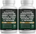Arthronaturals Herbal 18-in-1 Joint Support Blend Daily Supplement with Glucosamine Chondroitin MSM and Turmeric Clean Formula for Active Adult Daily Routine 120 Capsules (2)