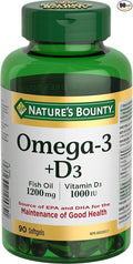 Nature's Bounty Omega-3 + D3 Fish Oil 1200mg / Vitamin D3 1000IU 90 softgels