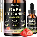 GABA L-Theanine Drops - Liquid GABA L-Theanine Supplement with L-Theanine Ashwagandha Magnesium Glycinate Vitamin C B6 - Support Sleep Relaxation Calm Mood &amp Focus - Strawberry Flavor 2 Fl