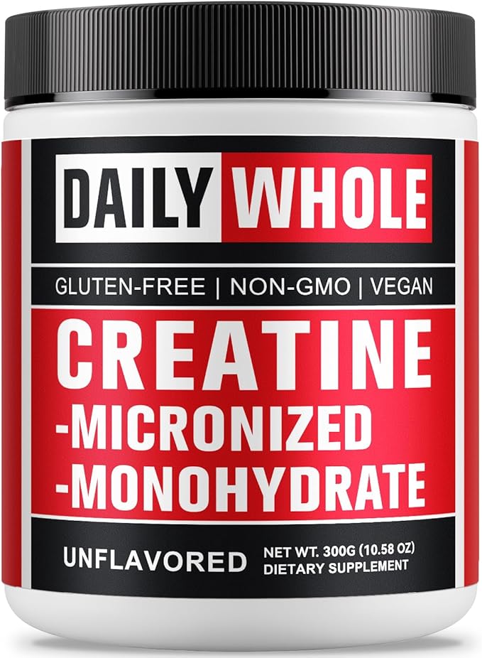 5000mg Creatine Monohydrate Micronized Powder Pure Unflavored Micronized Creatine Monohydrate 300g (60 Servings) Nutritional Supplements for Men &amp Women Sugar-Free Non-GMO with Scoop