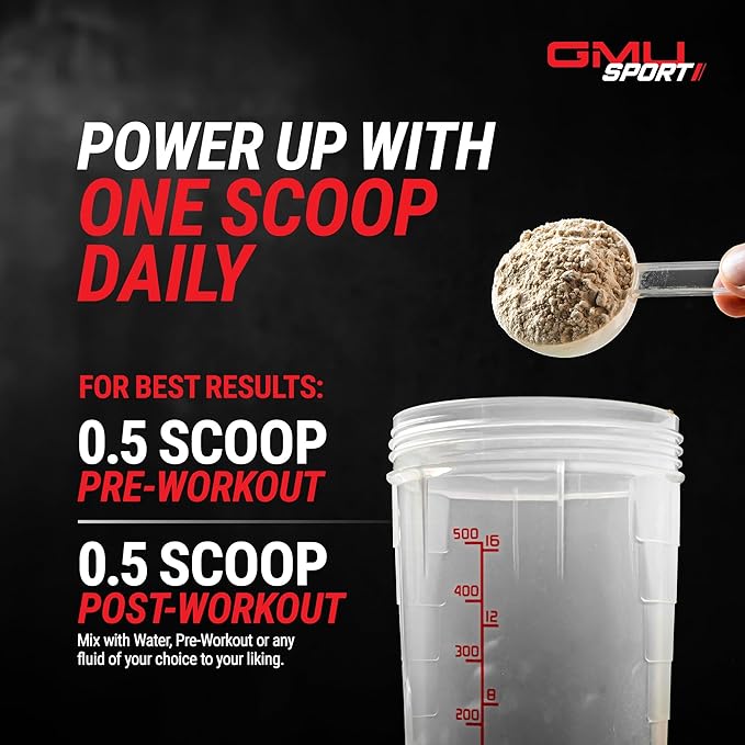 GMU SPORT Creatine 2.0 – Flavored Creatine + HMB Powder | 45 Servings | 5g Creatine Monohydrate + 3g HMB + Piperine | Strength Recovery &amp Muscle Builder | Delicious Watermelon Mix for Men &amp W