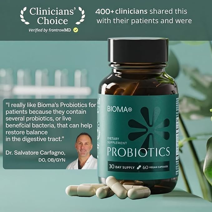 BIOMA Probiotics - Digestive Health Probiotic - Gut Support for Men &amp Women with Xylooligosaccharides Tributyrin &amp Bifidobacterium - Vegan &amp Gluten Free - 180 Delayed-Release Capsules (90