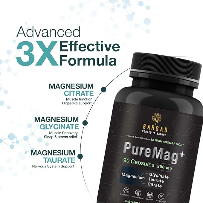 Magnesium Glycinate 750mg | High Absorption Formula for Sleep Muscle Relaxation &amp Calm Support | Non-Laxative Vegan Capsules – Magnesium Supplement for Men &amp Women – 90 Count