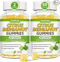 2 Pack Citrus Bergamot Gummies Citrus Bergamot Supplement for High Cholesterol Cholesterol Lowering Supplement for Heart Immune System &amp Healthy Aging Support Sugar Free Lemon Flavor 120 Cts