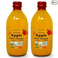 Food To Live Organic Apple Cider Vinegar with Ginger and Turmeric 500 ml – Raw Italian Unfiltered Unpasteurized Non-GMO Vegan Bulk Glass Bottle (Pack of 2)