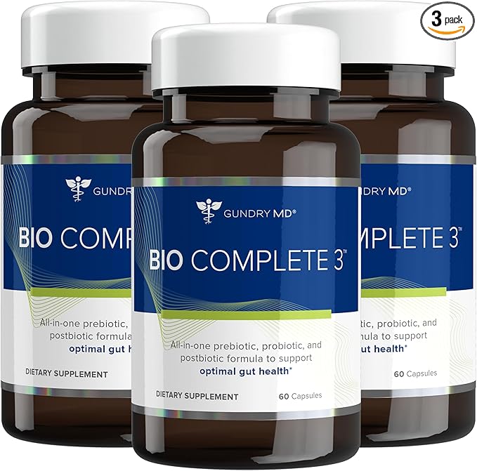 Gundry MD® Bio Complete 3 - Prebiotic Probiotic Postbiotic to Support Optimal Gut Health 30 Day Supply (90 Day Supply)
