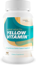 Yellow Vitamin for Nerves - Our Best Soothing Nerve Support Supplement - Vitamin B Complex for Nerve Repair - Comprehensive Nervous System Support Supplement - Lions Mane Nerve Repair Supplements