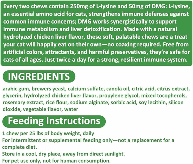 BuddyEver Daily Nutritional Support Soft Chews 120 Count Immune Liver &amp Joint Support with L-Lysine DMG Chondroitin Essential Vitamins &amp Minerals Easy-to-Administer Supplement