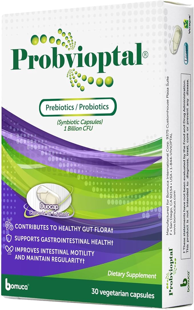 Probvioptal 30 Capsules Probiotics &amp Prebiotics Duocap 1 Billion CFU Gluten Free
