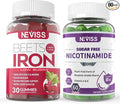 NEVISS Vegan Iron Supplement Gentl Iron + Sugar Free Nicotinamide 500mg Gummies