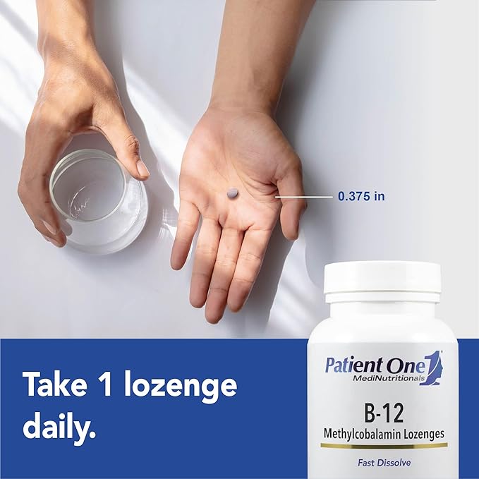 Patient One Vitamin B12 2000mcg Lozenges | Supplement to Support Energy and Heart and Nervous System Health* | Methylcobalamin Form | 120 Lozenges