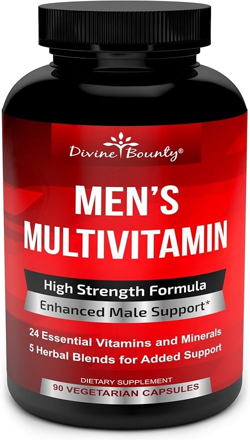Divine Bounty Vitamin K2 with D3 &amp Men's Multivitamin Bundle