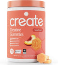 Create Creatine Monohydrate Gummies for Men &amp Women Boost Focus Strength and Endurance Anti-Melting Formula Vegan Gluten-Free Non-GMO 1.5g of Creatine per Gummy (Sour Peach)