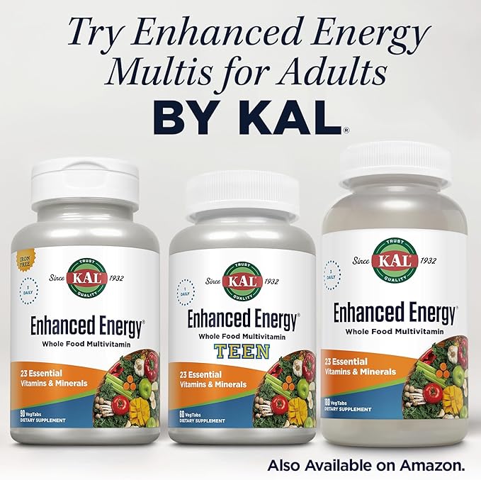 Kal Enhanced Energy for Teens Tablets 60 Count