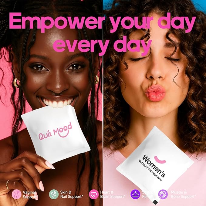 Multivitamin for Women Daily Vitamin Packs for 30 plus with D3+K2 NR1000 Probiotics &amp Ashwagandha | Supplement for Beauty Stress Relief Bone &amp Heart Health Energy Gut &amp Hormone Balan