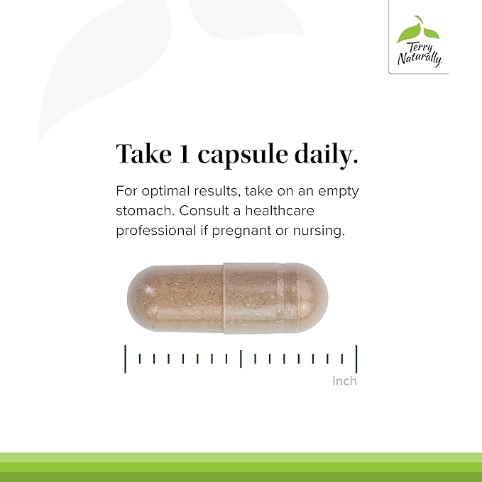 Terry Naturally Adaptra - Supplement to Support Adrenal Health - Ashwagandha Supplement with Rhodiola Rosea Extract - Herbal Supplement to Support Energy &amp Concentration - 60 Capsules