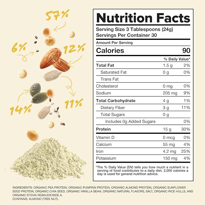 Complement Organic Protein Bundle | Unflavored &amp Vanilla Vegan Protein for Post-Workout Recovery Low Carb Sugar-Free and Plant-Based
