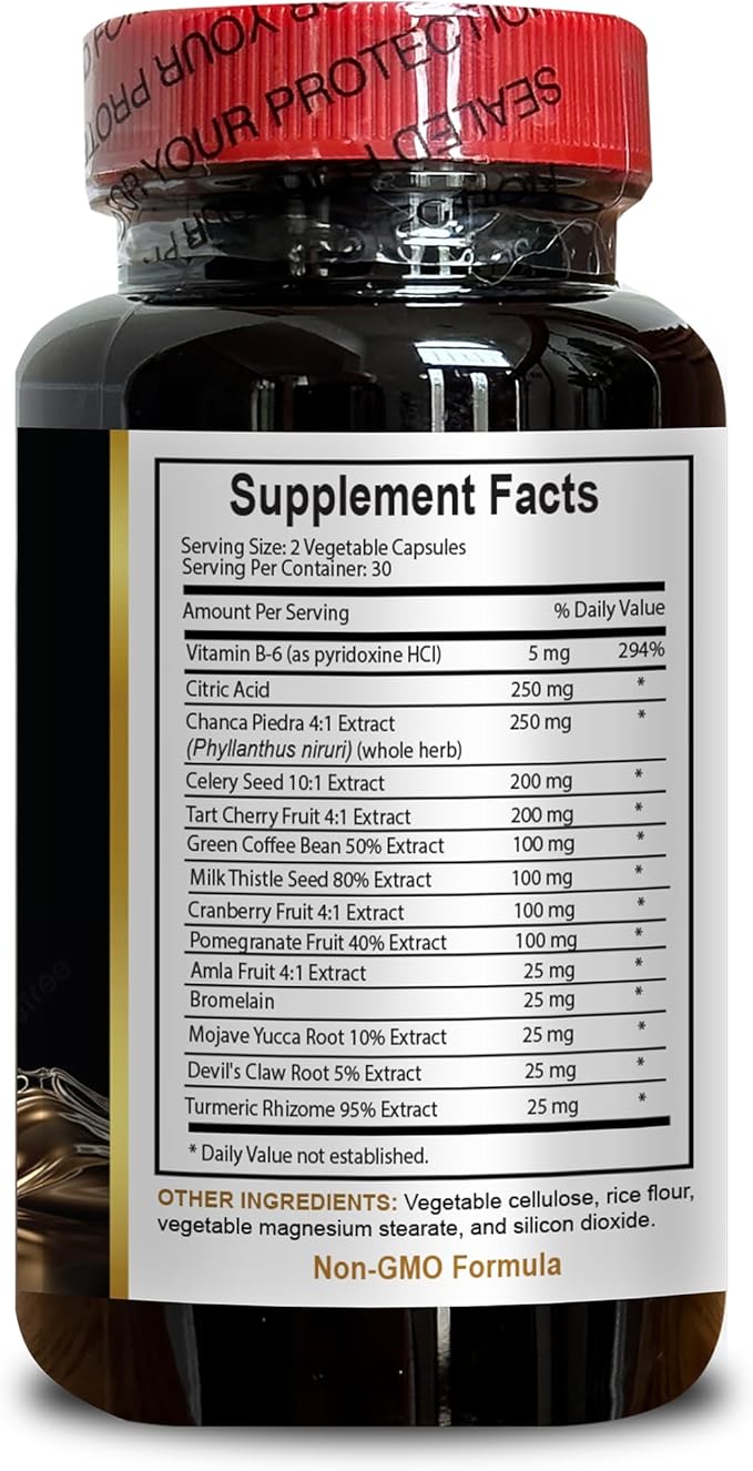 Water Away Supplement - Kidney Function Pills Water Away Herbal Formula for Healthy Fluid Balance with Milk Thistle Citric Acid - 1 Bottle 60 Capsules