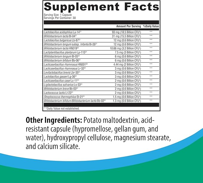 Rootcology by Dr. Izabella Wentz | ProB 50 | 18 Shelf-Stable Probiotic Strains to Support Gut Health and Maintain Bowel Regularity with Bifidobacterium Lactobacillus and More | 30 Vegetarian Capsules