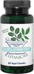 Vitanica Flora Symmetry Shelf Stable Probiotic Supplement Dr Formulated Probiotics for Women Probiotics for Men and Adults Acidophilus Probiotic Non-GMO Vegan 60 Capsules