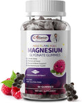 Magnesium Glycinate Gummies for Kids 4+Sugar Free Magnesium Bisglycinate Supplement 400mg with DHA L-Theanine Chamomile &amp Lemon Balm Melatonin Free Calm &amp Sleep Support Raspberry Flavor
