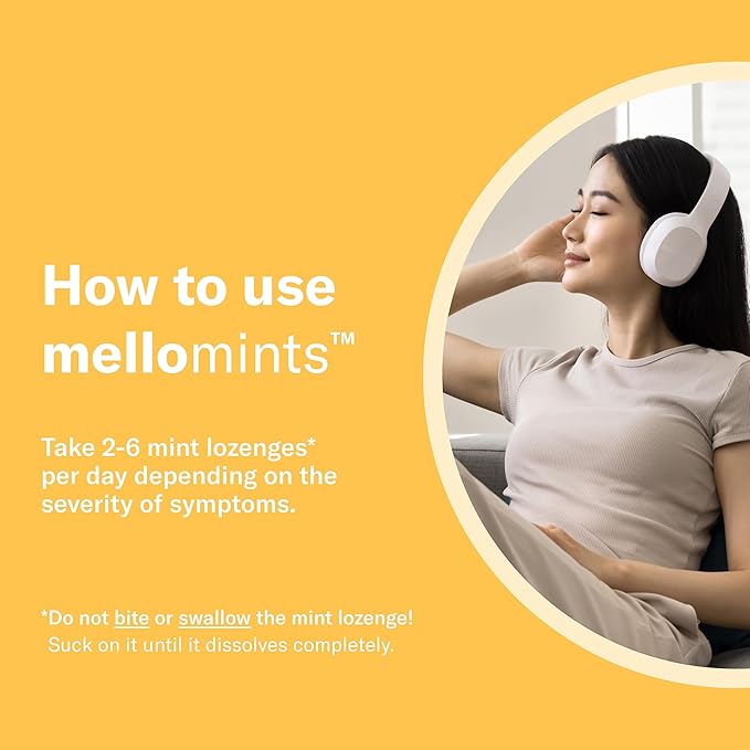Rebalance Mellomints – Fast-Absorbing Daily Lozenges for Calm &amp Focus – Helps with Mood Relaxation &amp Energy Balance – 62 Count (30 Day Supply)